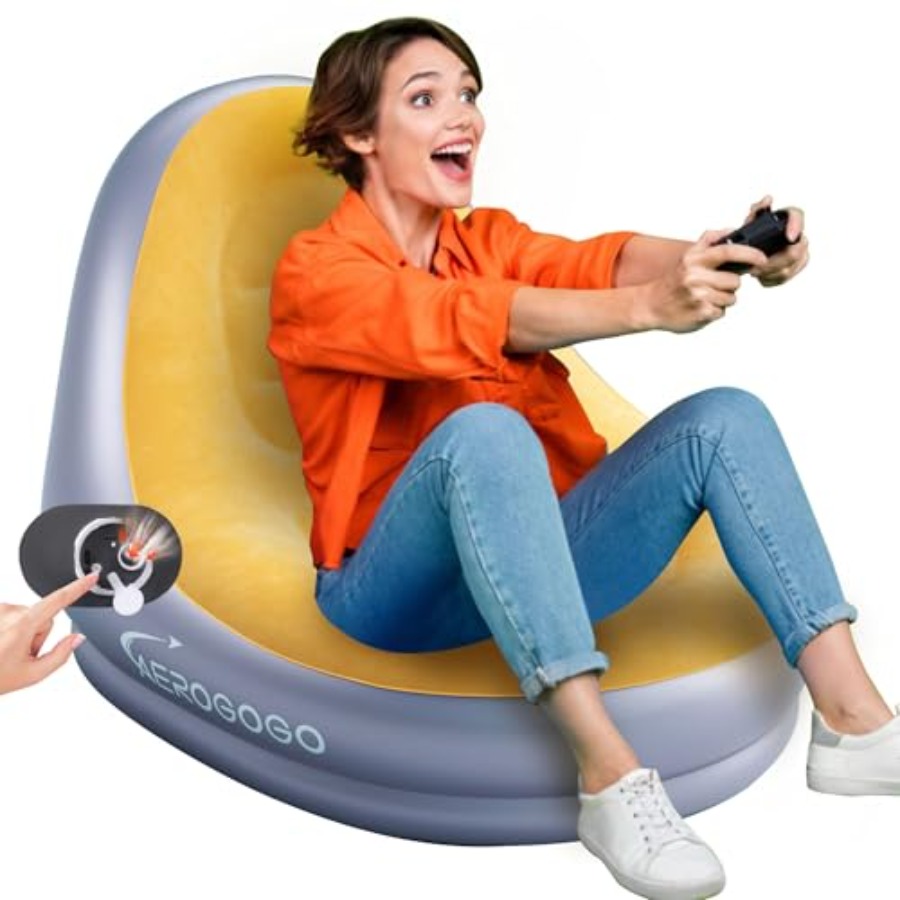 Outdoor Camping Chairs - Inflatable Chair with Built-in Rechargeable Pump,