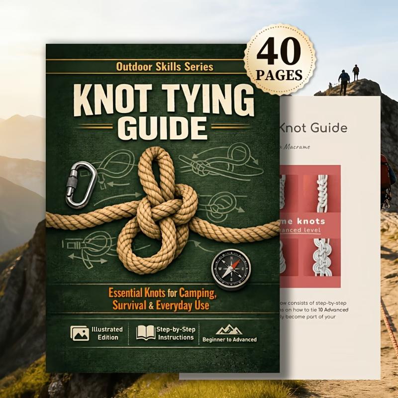 Outdoor Camping Essentials - Essential Knot Tying Guide Book 50