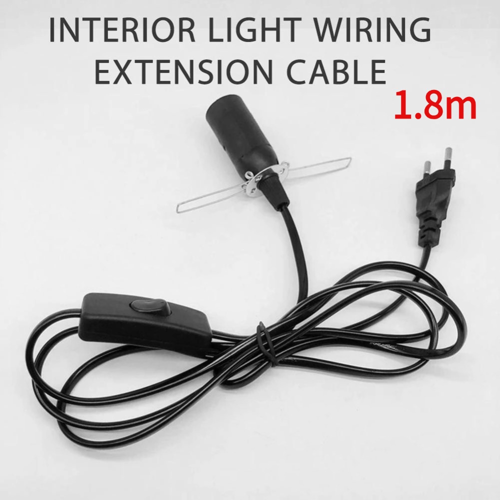 Outdoor Camping Extension Cord - 1.8m Power Cord Cable with ON