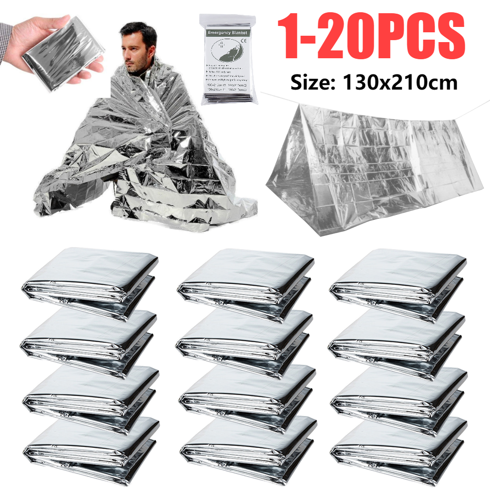 Outdoor Camping Rugs - 1-10PCS Emergency Thermal Blanket Outdoor Survival