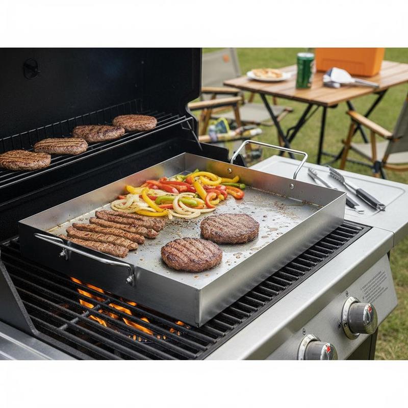 Outdoor Camping Bbq - Free Shipping-Rectangular Flat Top Plate 17x13