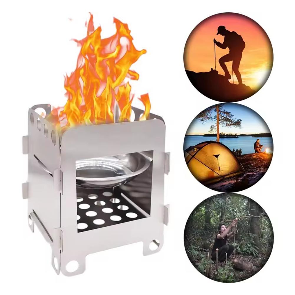 Outdoor Gas Camping Oven - Folding Camping Wood Stove Portable Stainless