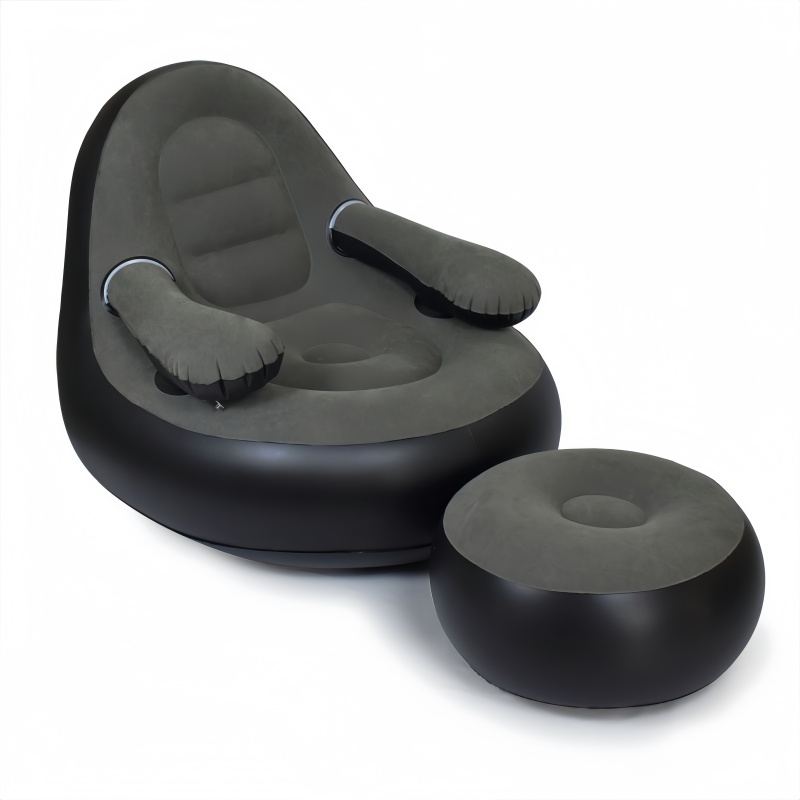 Outdoor Camping Furniture - PVC Inflatable Sofa with Armrests&footstool, Adult