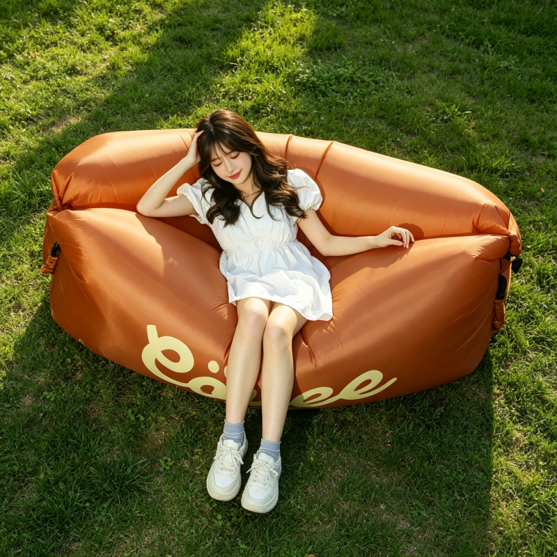 Outdoor Camping Rugs - Portable Inflatable Air Sofa Lazy Bed