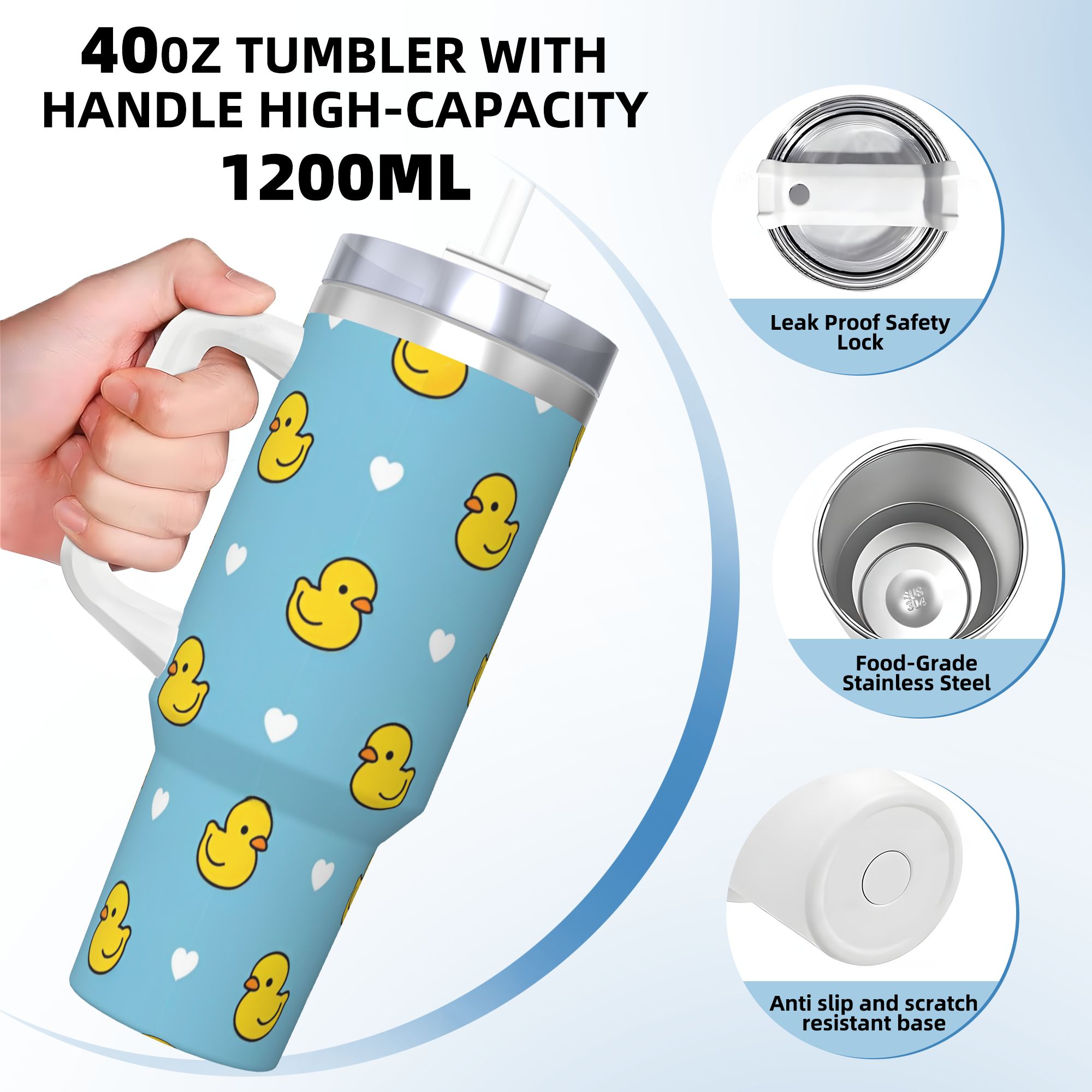 Cute Duck Cartoon Tumbler Vacu - Vacuum Insulated Flask review and price