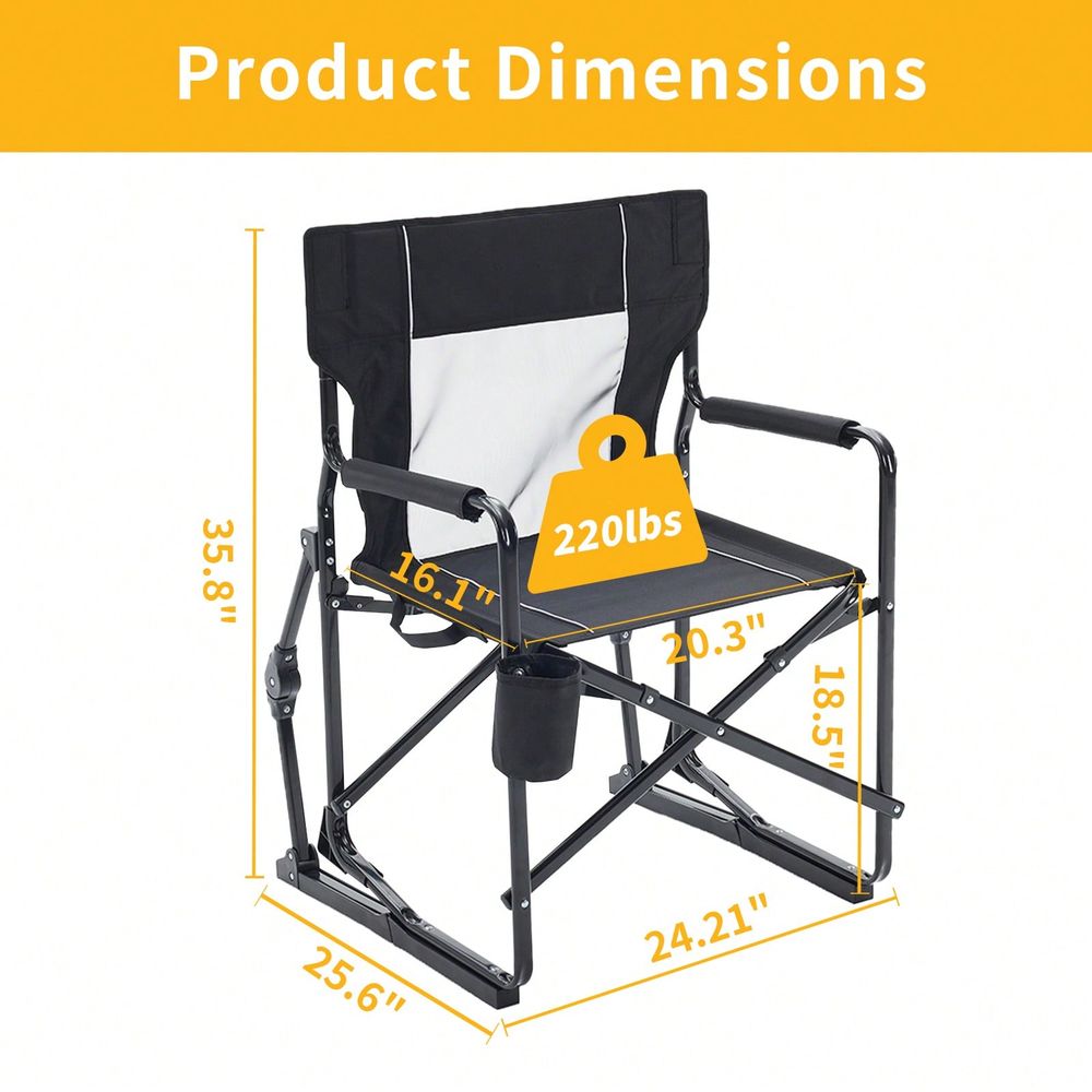 Folding Rocking Chair With Sol - Outdoor Camping Rocker review and price