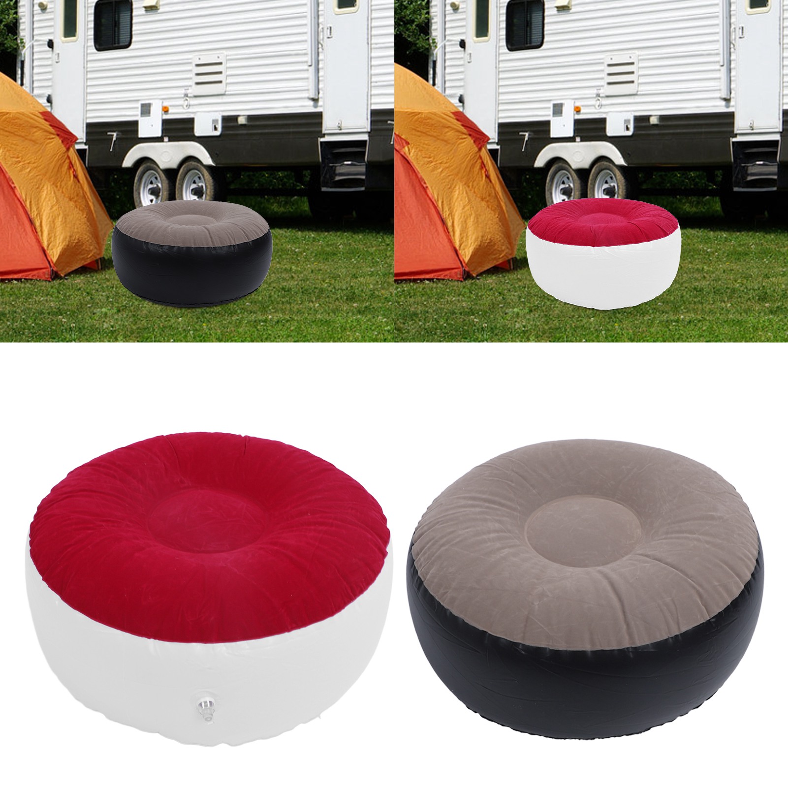 Inflatable Flocking Stool Mult - Outdoor Camping Furniture review and price