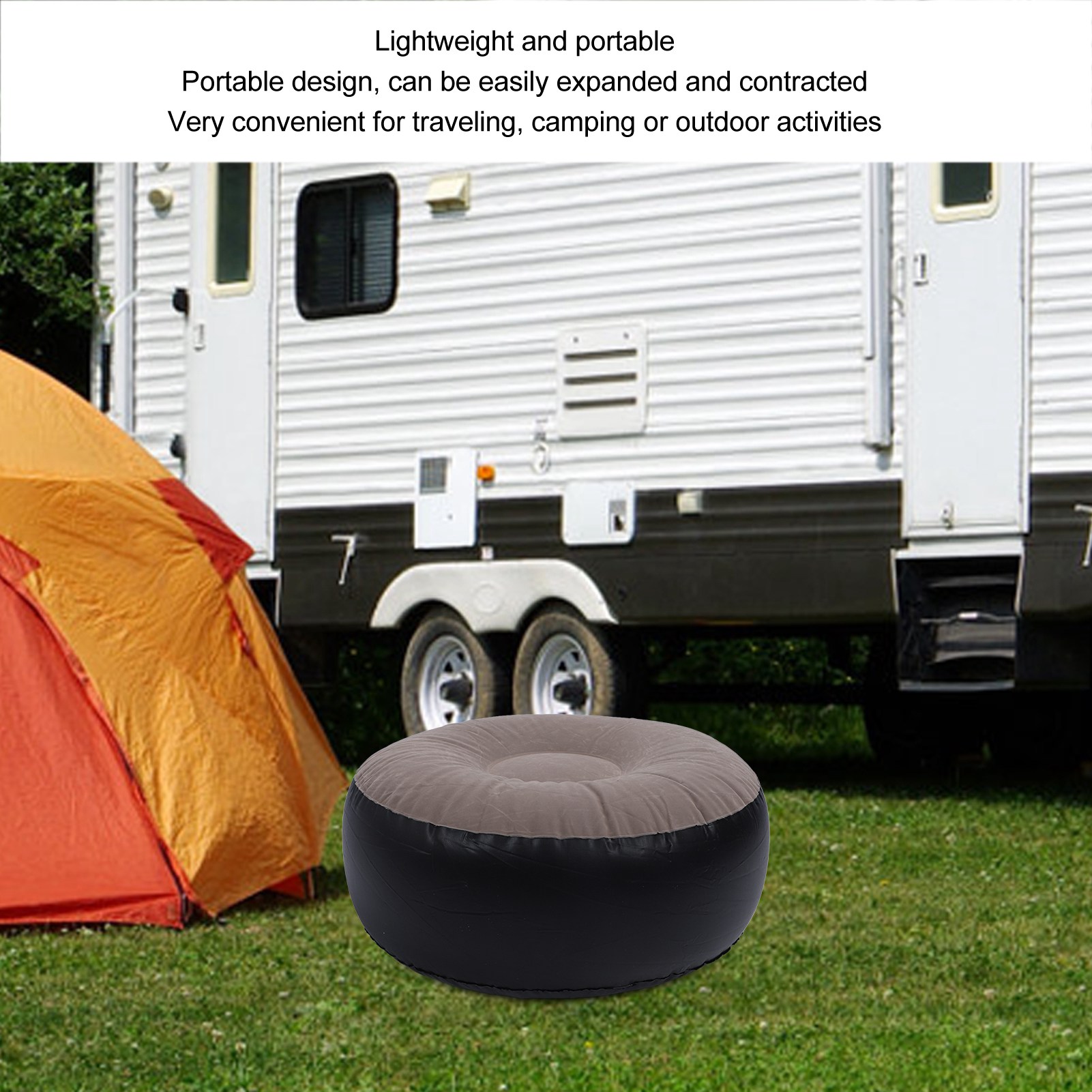 Inflatable Flocking Stool Mult - Outdoor Camping Furniture review and price