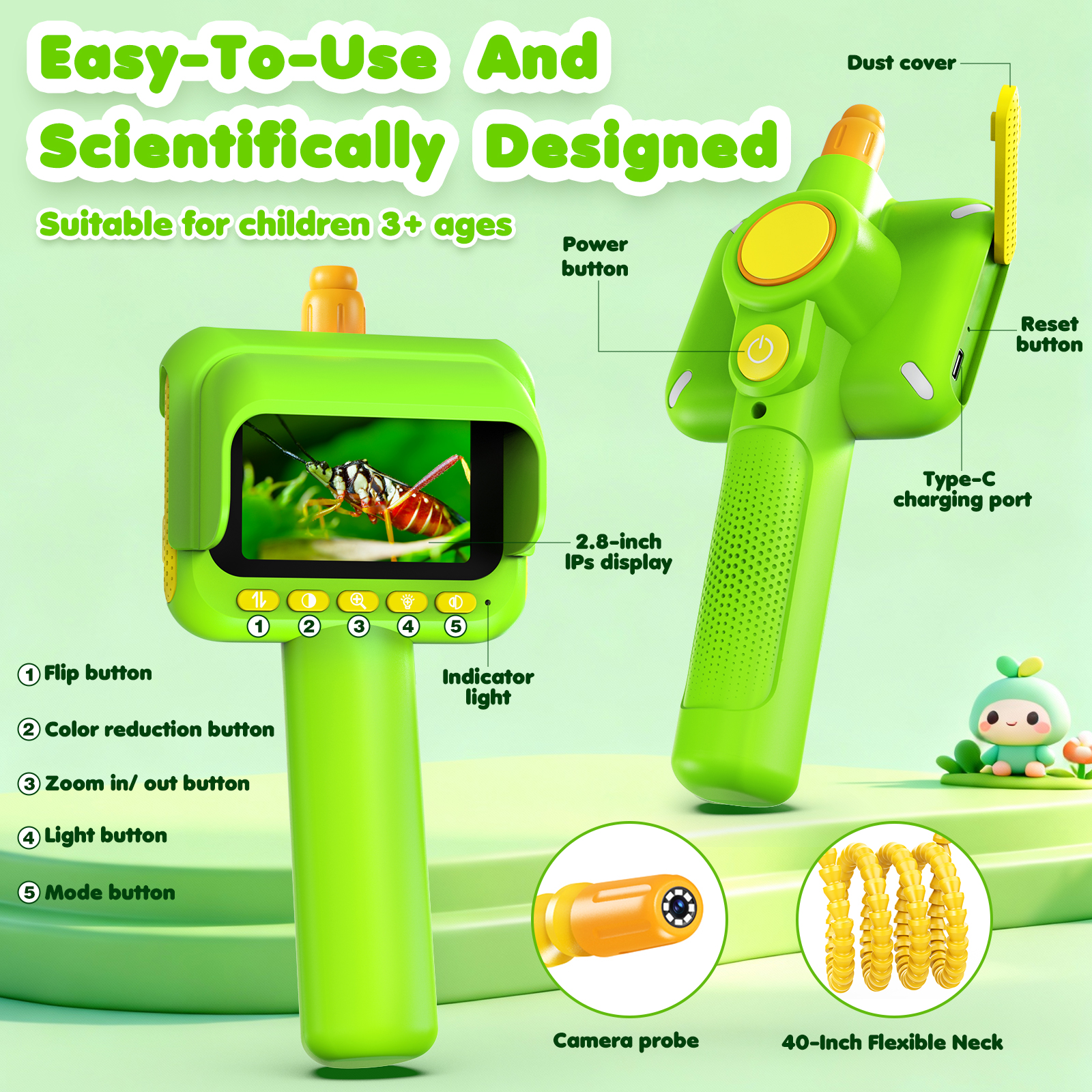 Endoscope for Kid Snake Camera - Outdoor Camping Toys review and price