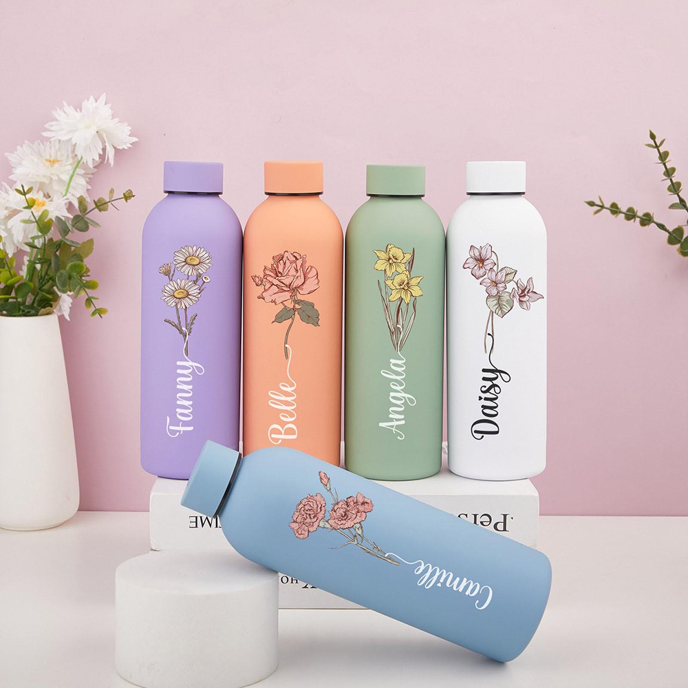 Customized floral water bottle - Vacuum Insulated Flask review and price