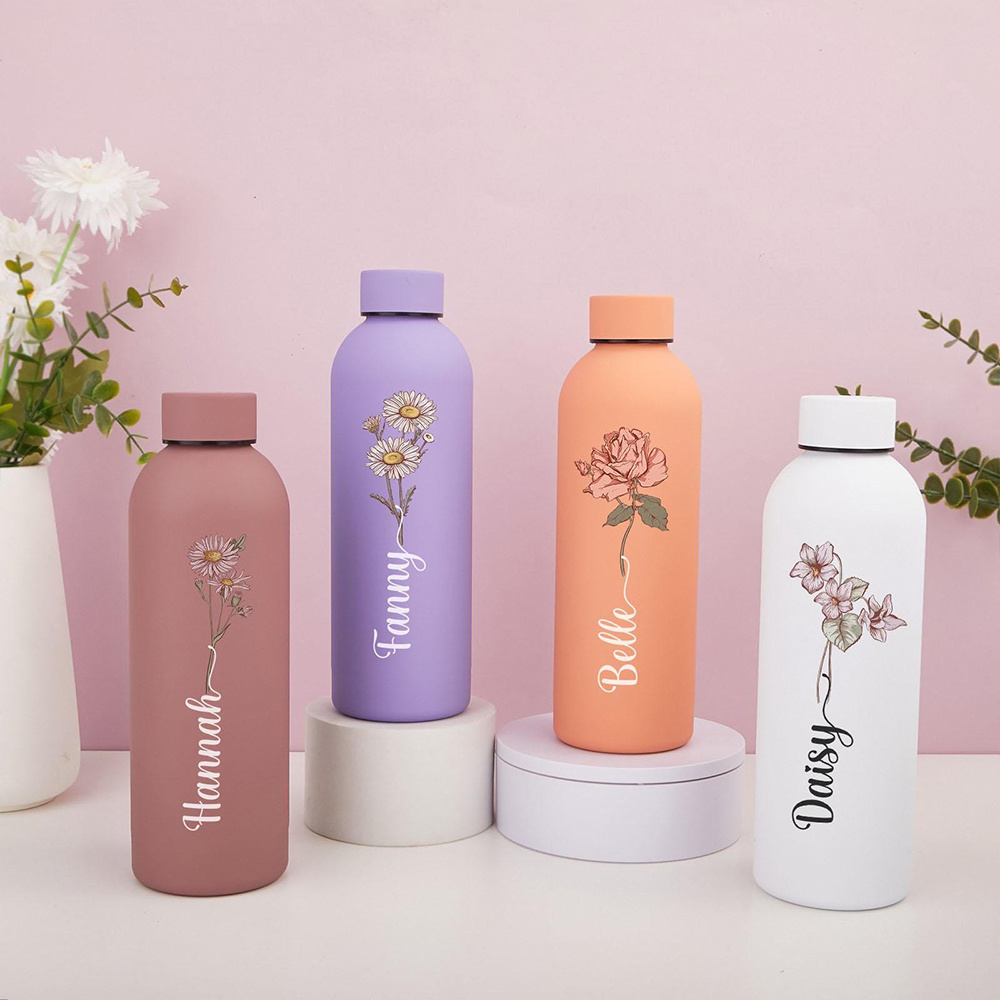 Customized floral water bottle - Vacuum Insulated Flask review and price