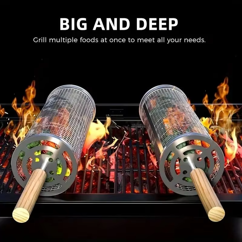 Round Barbecue Grill Basket Se - Outdoor Camping Essentials review and price