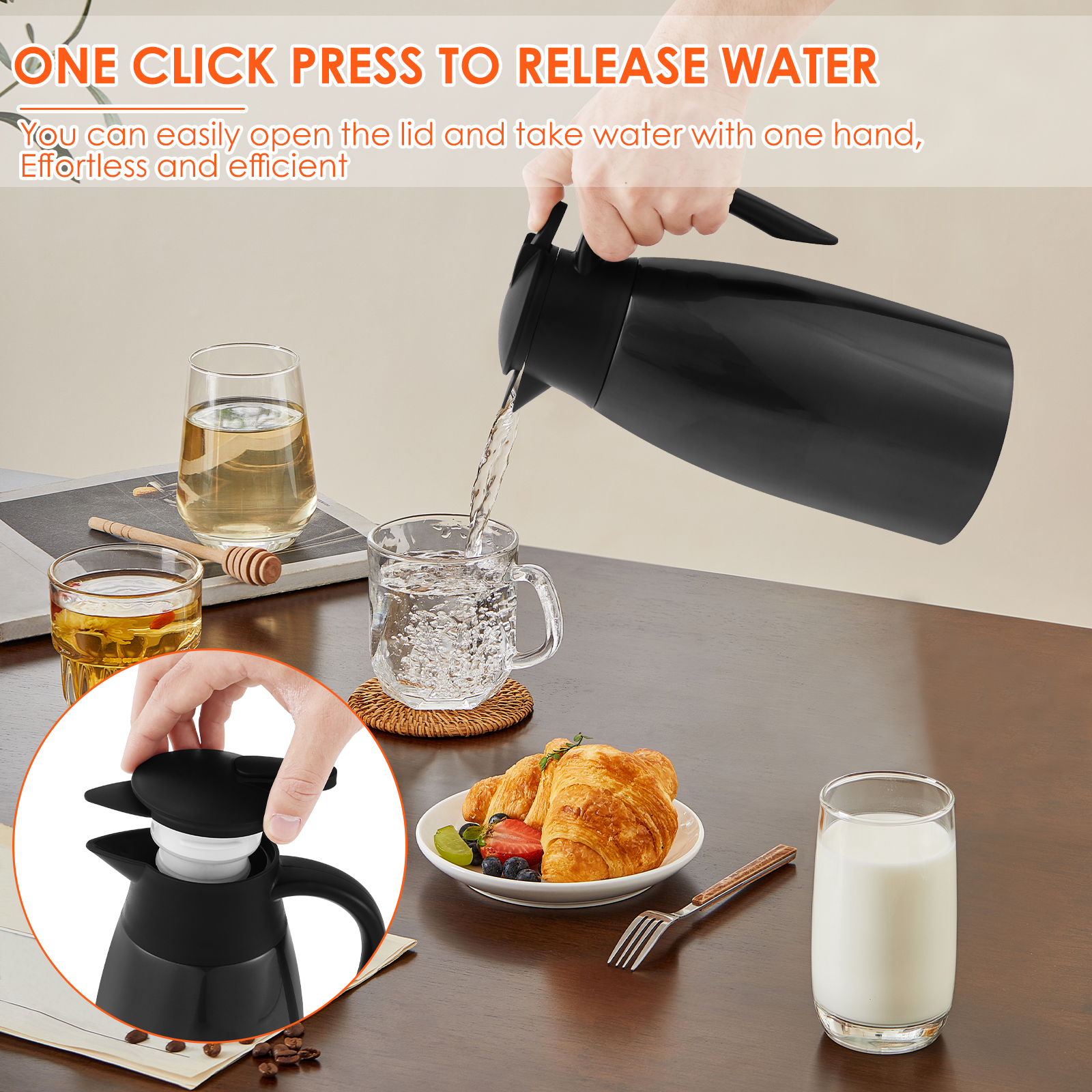 Thermal Coffee Carafe 2L Stain - Vacuum Insulated Flask review and price