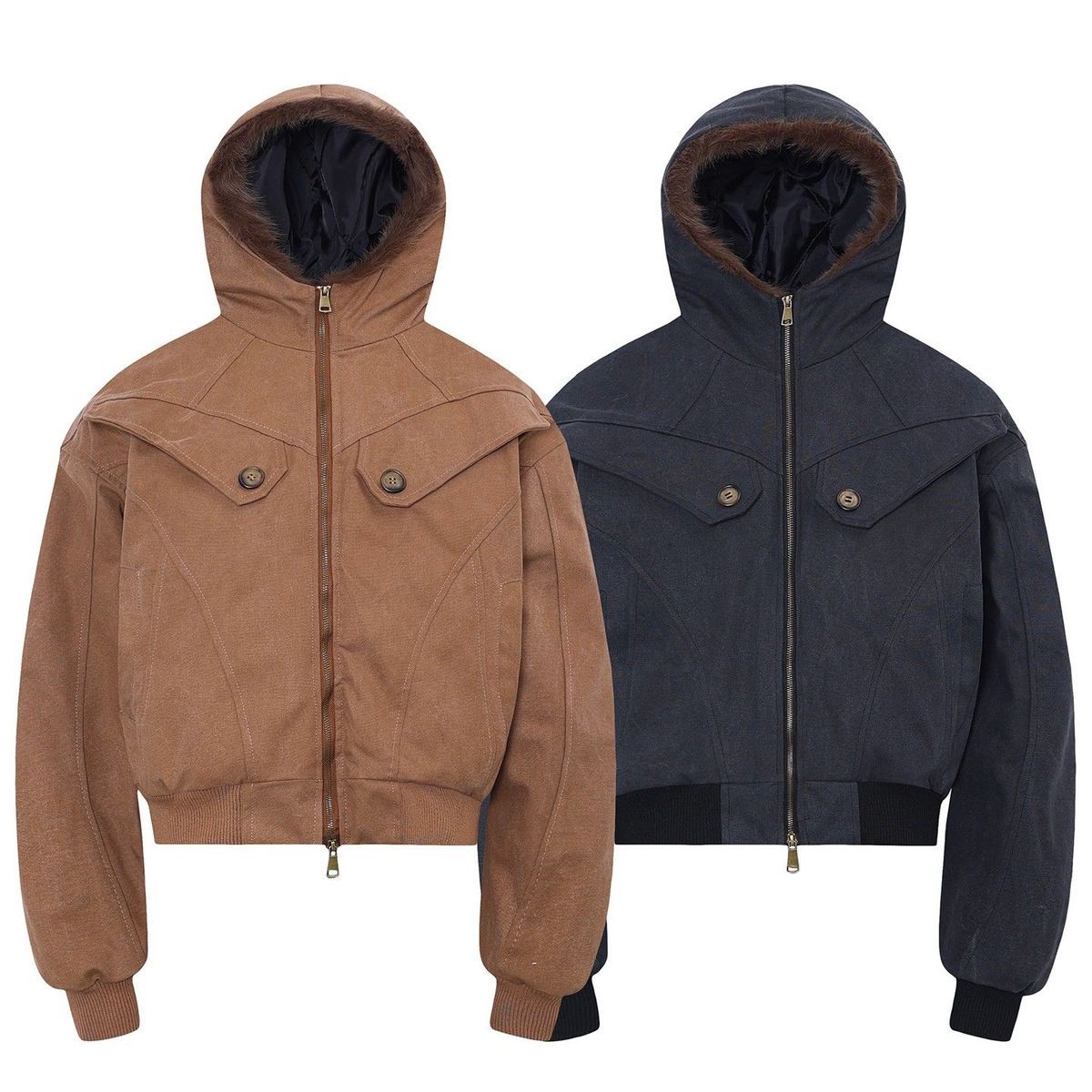 Fur Collar Jacket Y2K Male Men - Best Outdoor Camping Jacket review and price