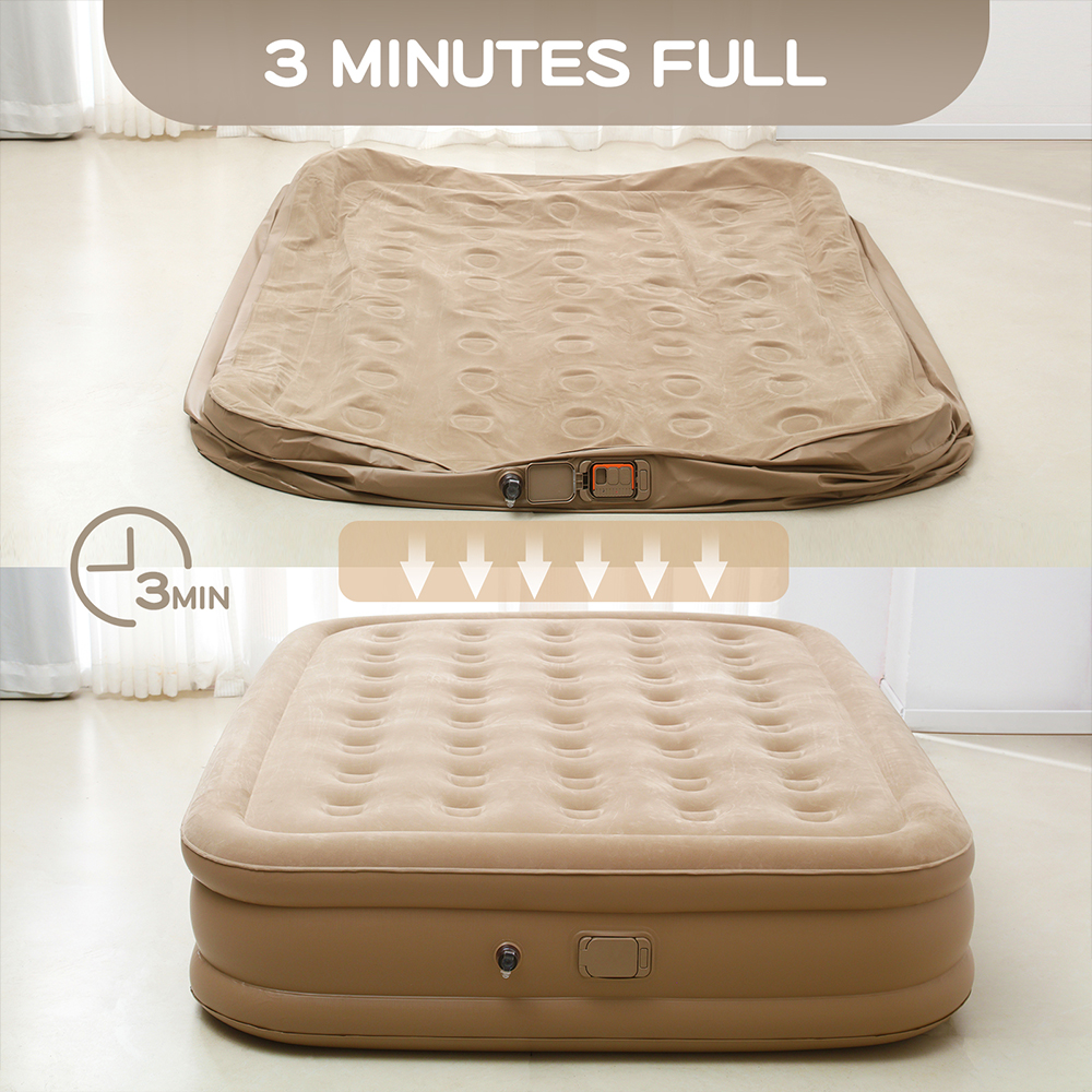 Queen Air Mattress with Built  - Outdoor Camping Furniture review and price
