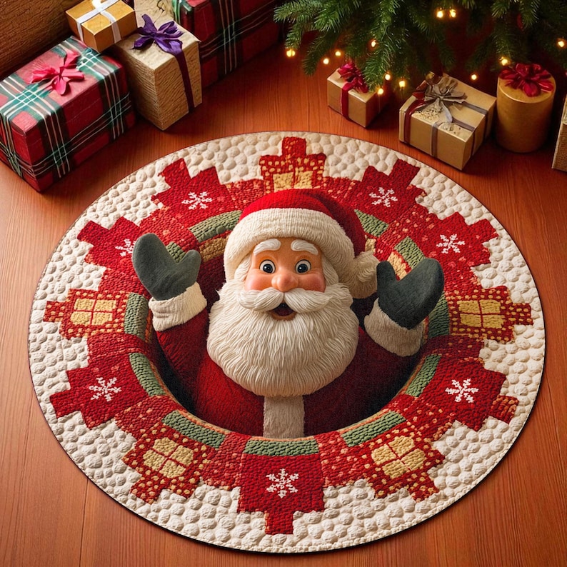 Christmas Santa Claus Round Do - Outdoor Camping Decor Ideas review and price