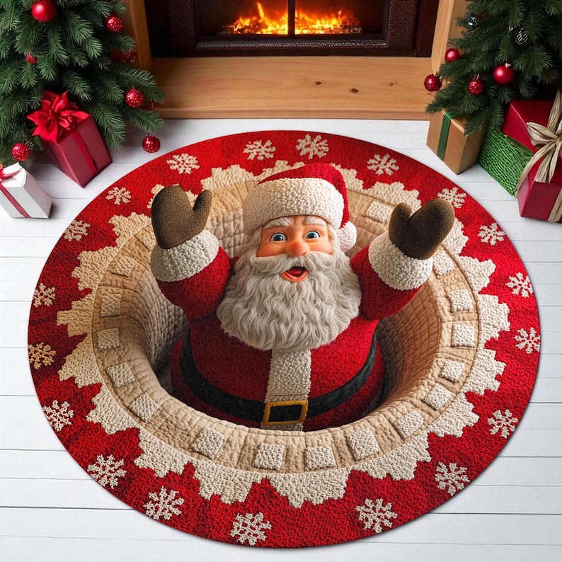 Christmas Santa Claus Round Do - Outdoor Camping Decor Ideas review and price