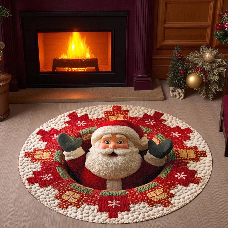 Christmas Santa Claus Round Do - Outdoor Camping Decor Ideas review and price