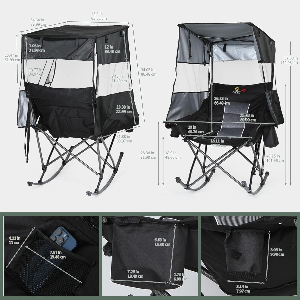 Heated Rocking Camping Chair w - Outdoor Camping Rocker review and price