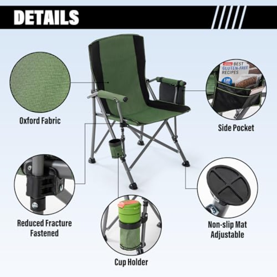 Camping Chair for Adults, Heav - Outdoor Camping Chairs review and price