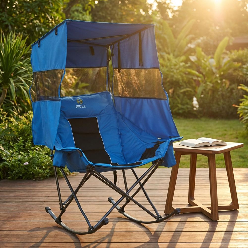 Rocking Camping Chair with Can - Outdoor Camping Rocker review and price