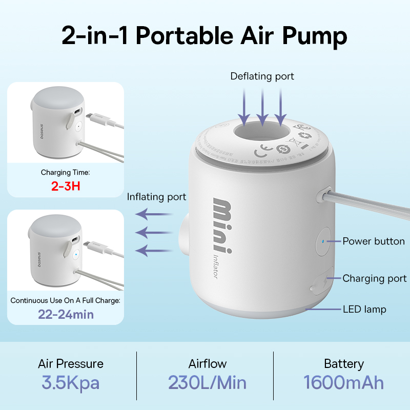Baseus Portable Air Pump Elect - Outdoor Camping Rugs review and price