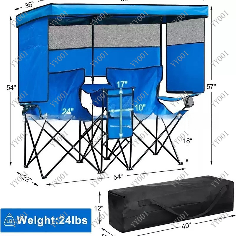 Portable Double Folding Campin - Outdoor Camping Chairs review and price