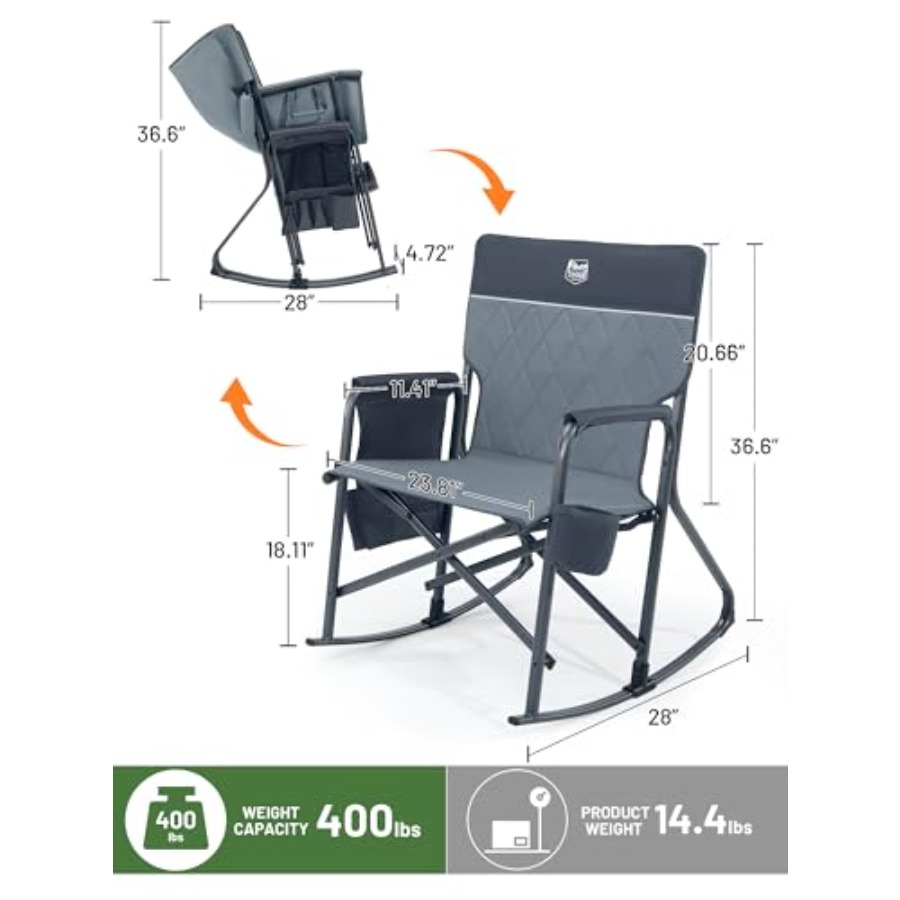 Folding Oversized Rocking Camp - Outdoor Camping Rocker review and price