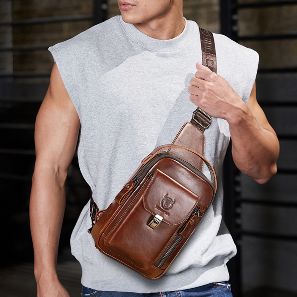 Genuine Leather Sling Bag for  - Travel Outdoor Camping Youtube review and price