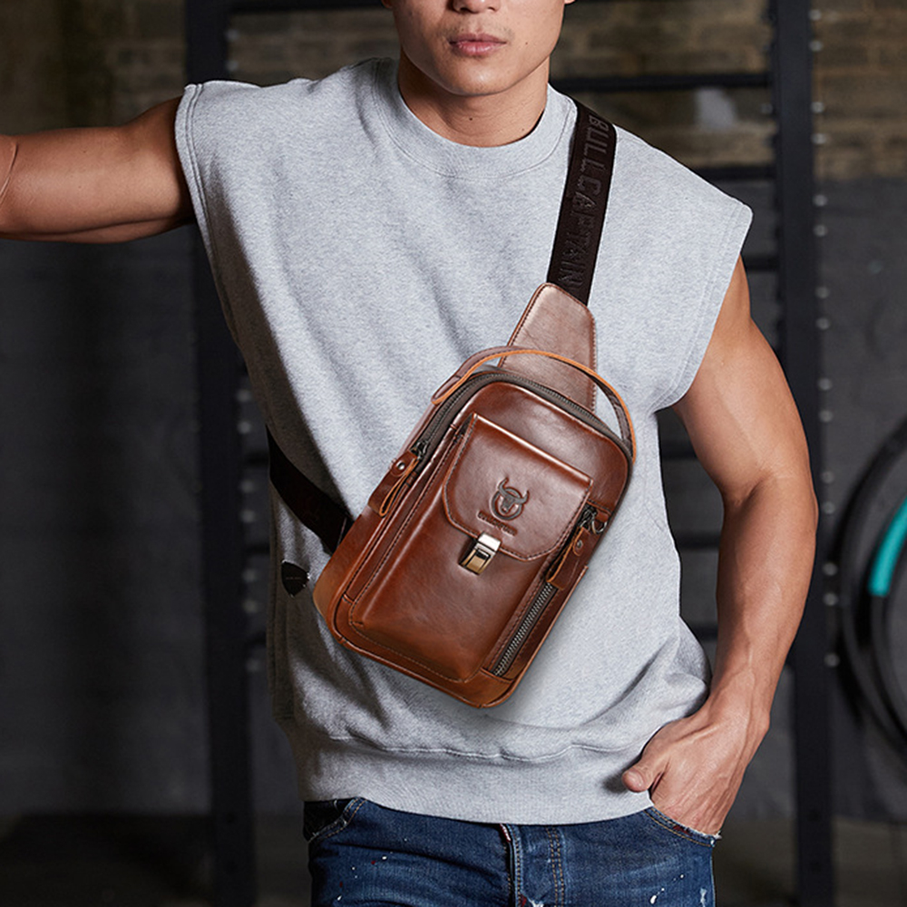 Genuine Leather Sling Bag for  - Travel Outdoor Camping Youtube review and price