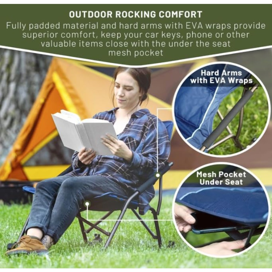 Folding Rocking Camping Chair  - Outdoor Camping Rocker review and price