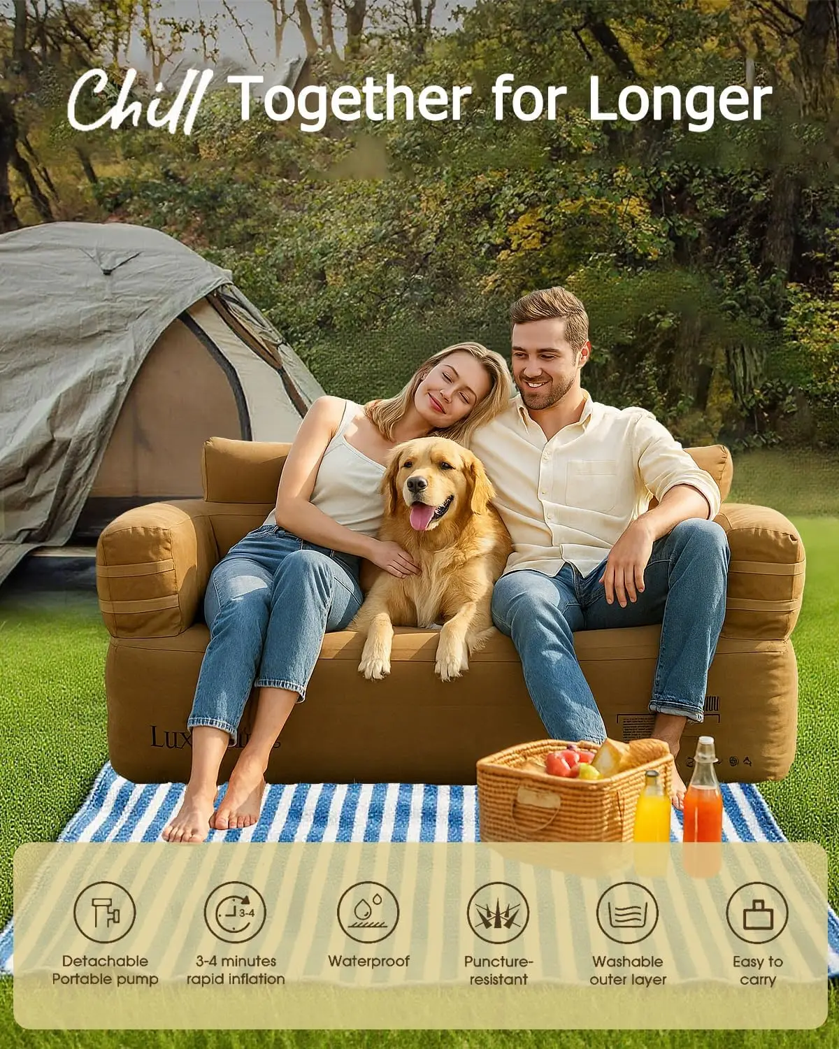 Portable Inflatable Couch for  - Outdoor Camping Furniture review and price