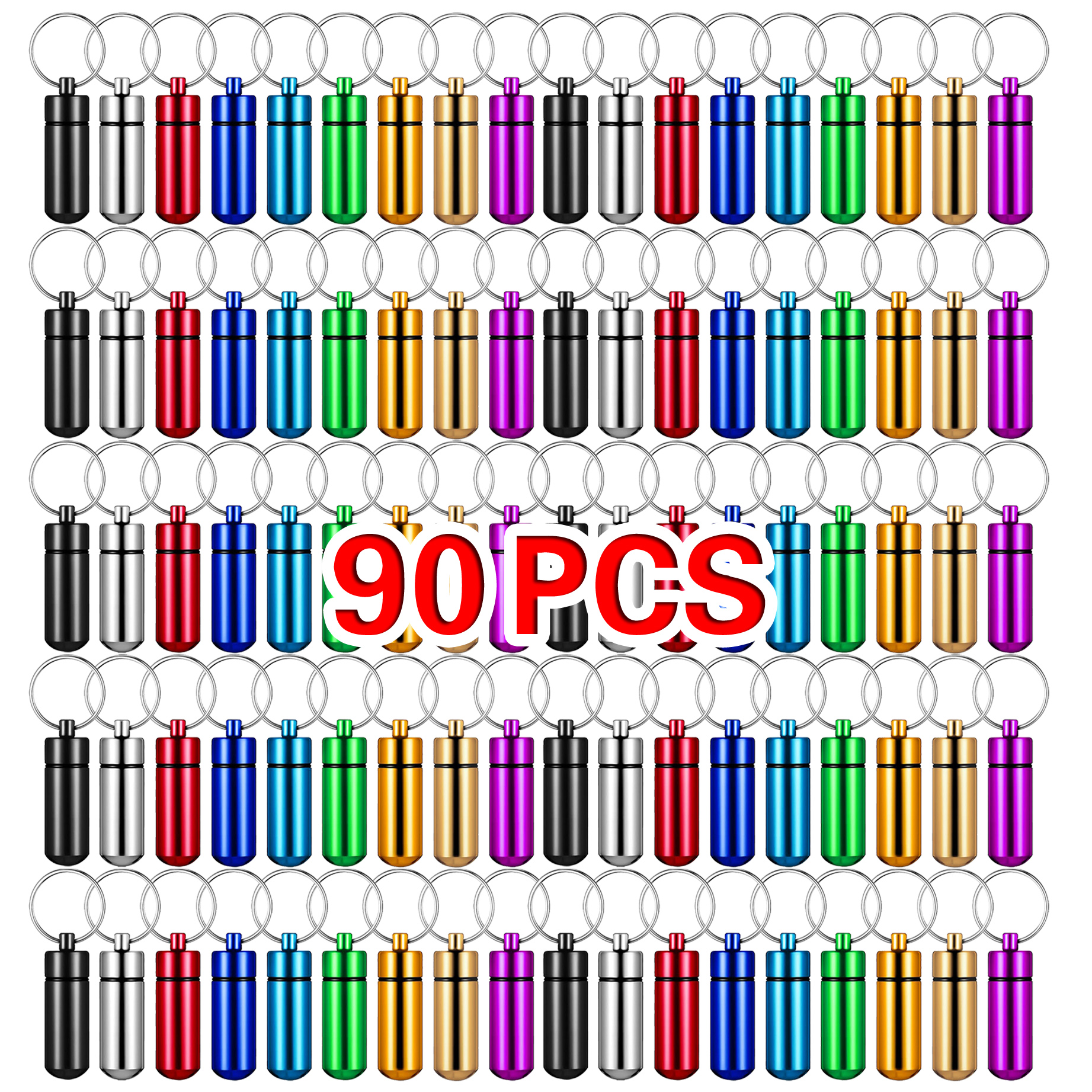 90Pcs Mini Pill Box Keychain W - Travel Outdoor Camping Youtube review and price