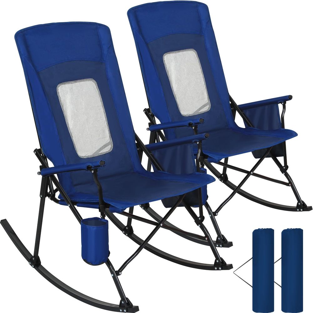 2 Pack Rocking Camping Chair f - Outdoor Camping Rocker review and price