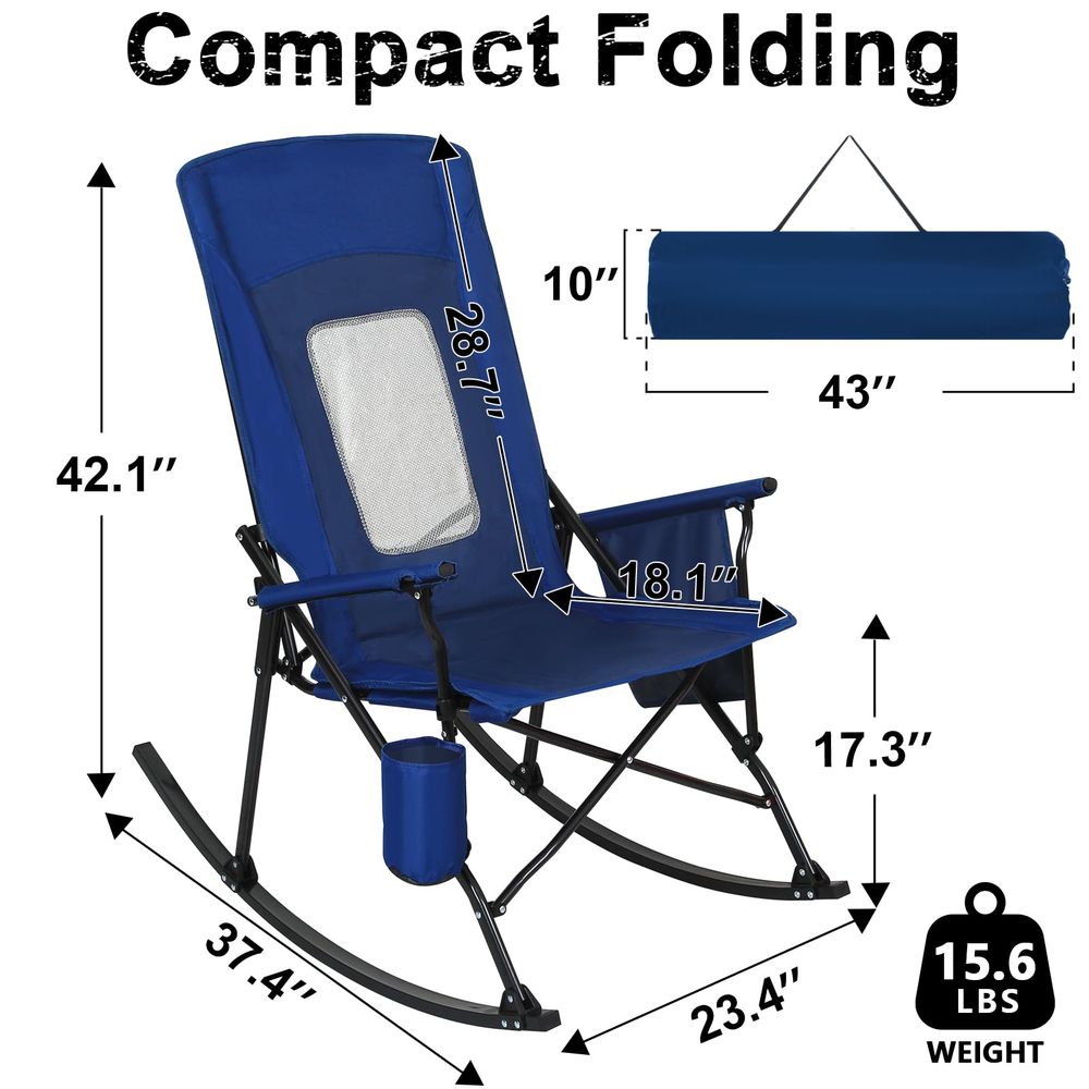 2 Pack Rocking Camping Chair f - Outdoor Camping Rocker review and price